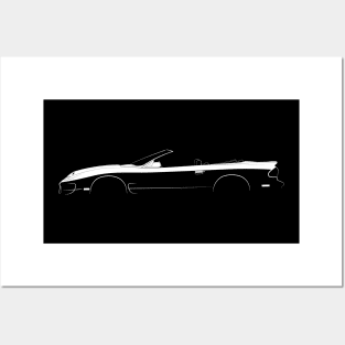 Pontiac Firebird Trans Am WS6 Ram Air Collector Edition Convertible (2002) Silhouette Posters and Art